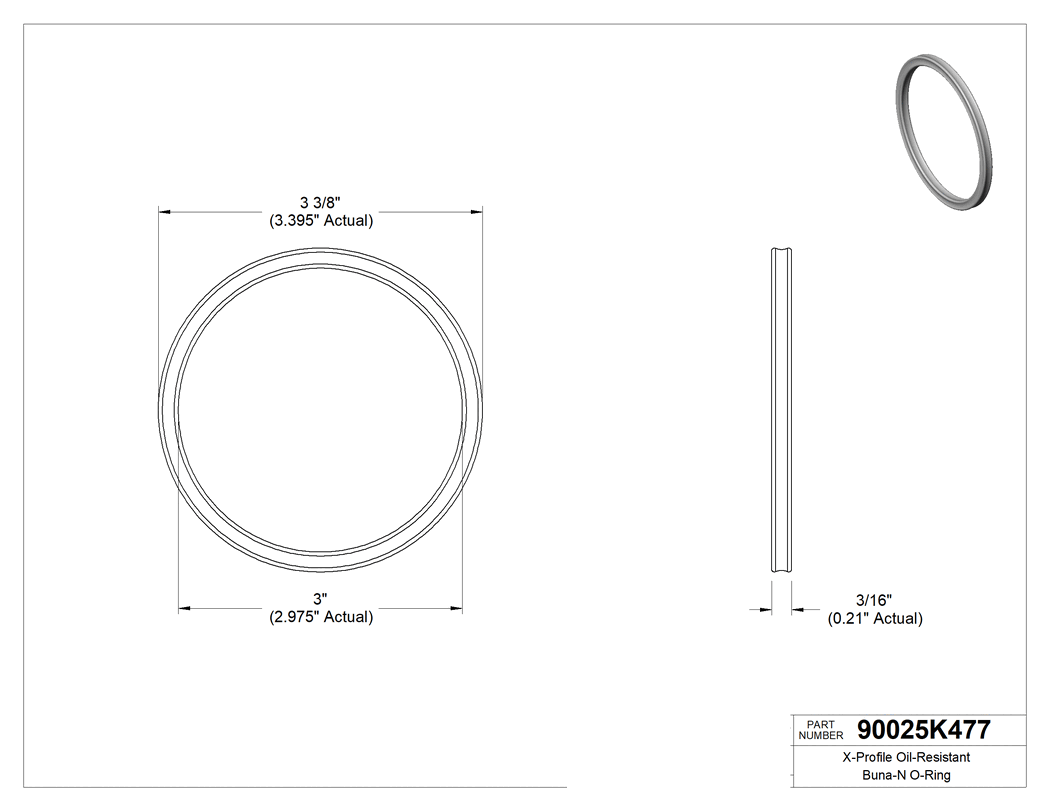 Technical drawing - 90025K477